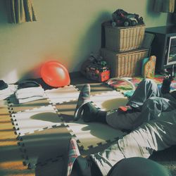 Group of objects on table