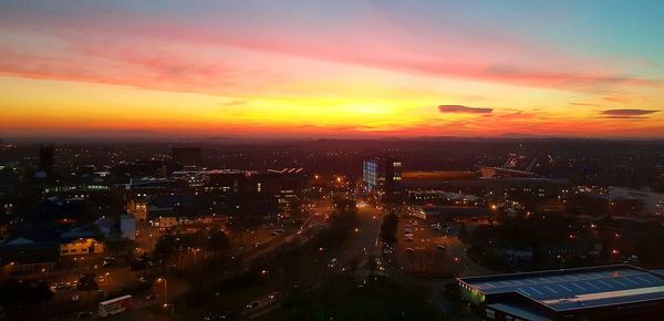 Cityscape at sunset