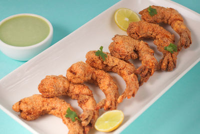 Close-up of food on table