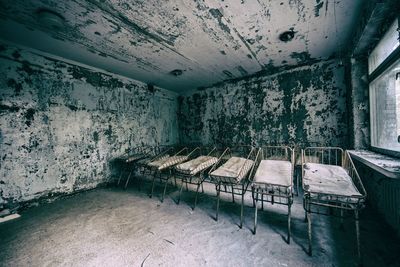 Cots in a pripyat  hospital 