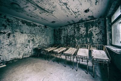 Interior of abandoned building