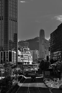 Buildings in city against sky