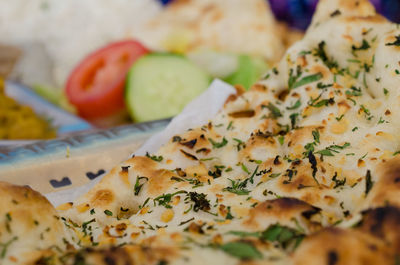 Detail shot of chapatti