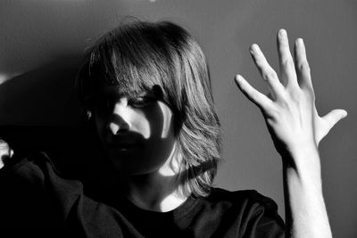 Close-up portrait of a woman