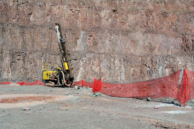 Close-up of red wall