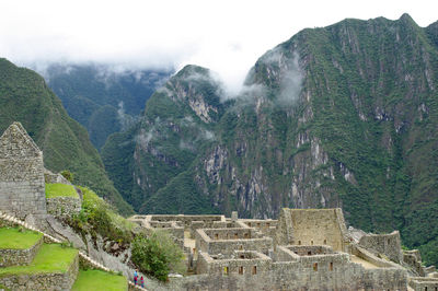 High angle view of old ruins