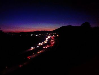 Light trails at night