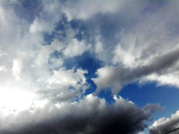 Low angle view of clouds in sky