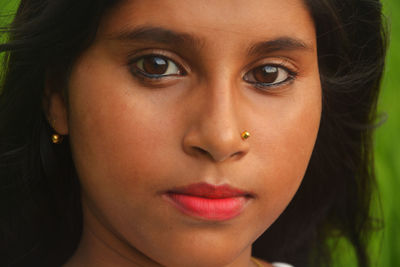 Close-up portrait of a beautiful woman