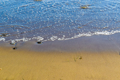 High angle view of beach