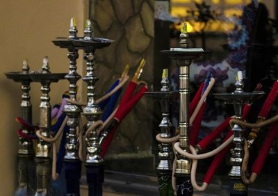 Illuminated lights in row