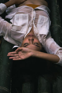 Portrait of a young man sleeping