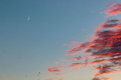 Low angle view of sky at sunset