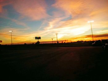 Electricity pylon at sunset