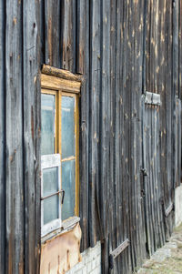 Close-up of abandoned house