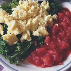 Close-up of served food