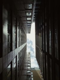 Low angle view of modern building against sky