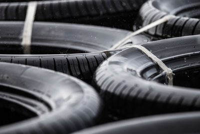 Close up of old tire