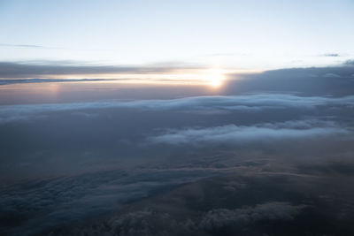 Scenic view of cloudscape against sky during sunset