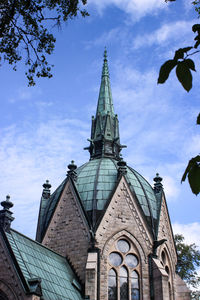 Low angle view of traditional building against sky