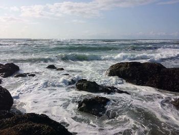Scenic view of sea against sky