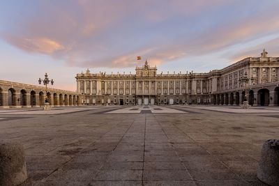 View of buildings against cloudy sky madrid