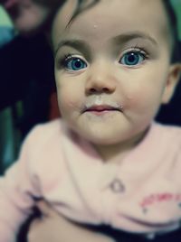 Close-up portrait of cute baby