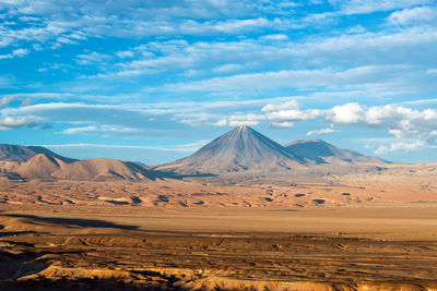 Scenic view of desert against sky