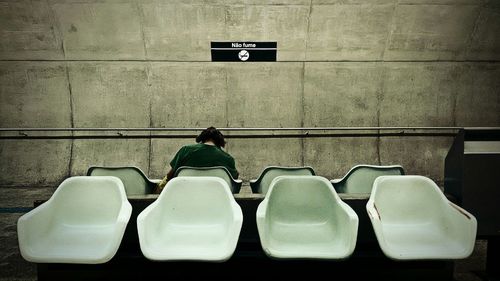 View of people sitting in bathroom