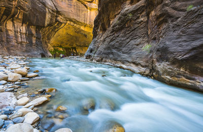 River flowing through rocks