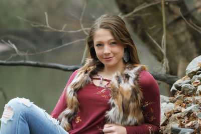 Portrait of smiling young woman