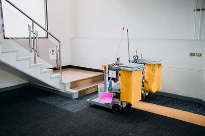 Shopping mall cleaning equipment.