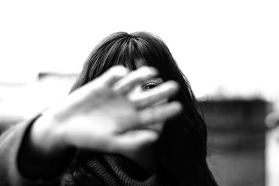 Close-up portrait of woman