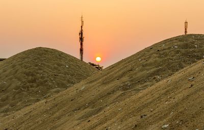 View of mountain during sunset