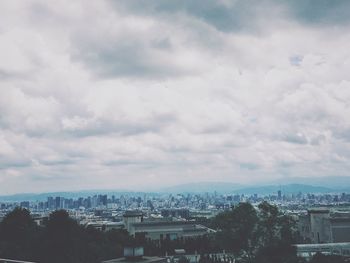 High angle view of cityscape against sky