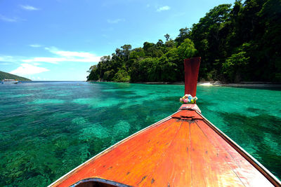 Close-up of sea against sky