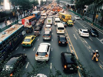 Traffic jam bangkok city.