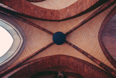 Low angle view of cathedral ceiling