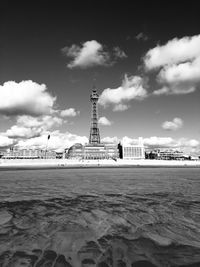 Blackpool tower at low tide 