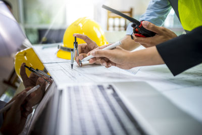 Man working on table