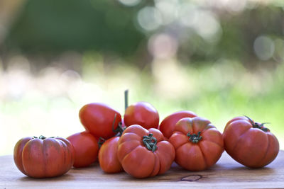 Close-up of fruits on table