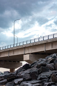 Low angle view of bridge against sky