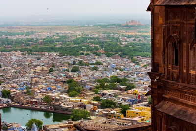 Aerial view of buildings in city