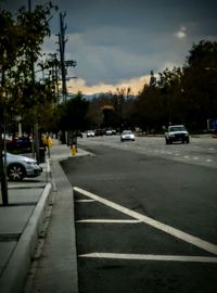 Traffic on road in city