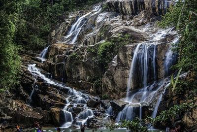 River flowing through rocks