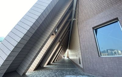 Low angle view of modern building against sky