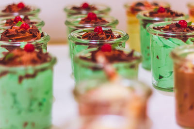 Close-up of candies in jar at store