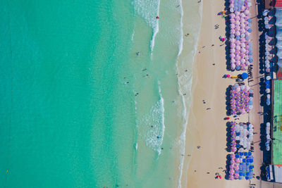 High angle view of beach