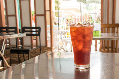 Close-up of drink on table