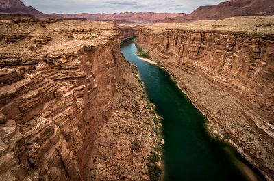 Scenic view of river and rock formations